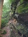 Kevin crossing under the rockface (2)